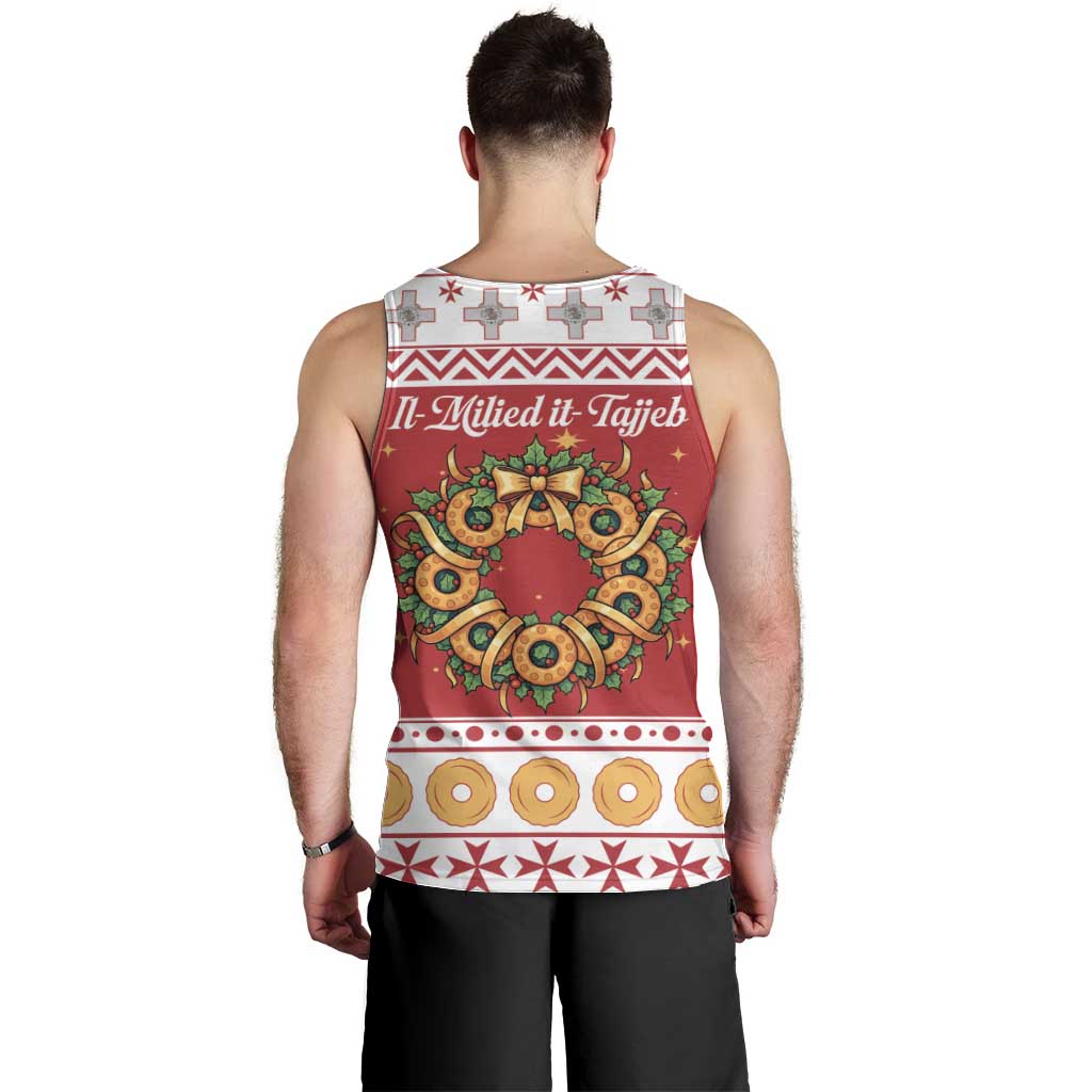 Malta Christmas Men Tank Top Maltese Honey Rings - Wonder Print Shop