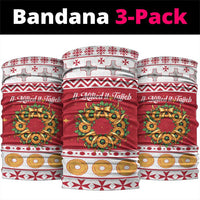 Malta Christmas Neck Gaiter Maltese Honey Rings - Wonder Print Shop