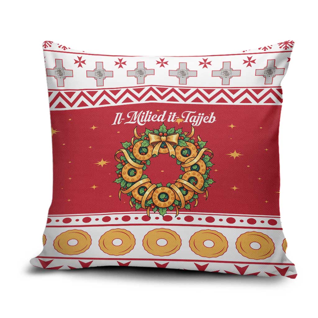 Malta Christmas Pillow Cover Maltese Honey Rings - Wonder Print Shop