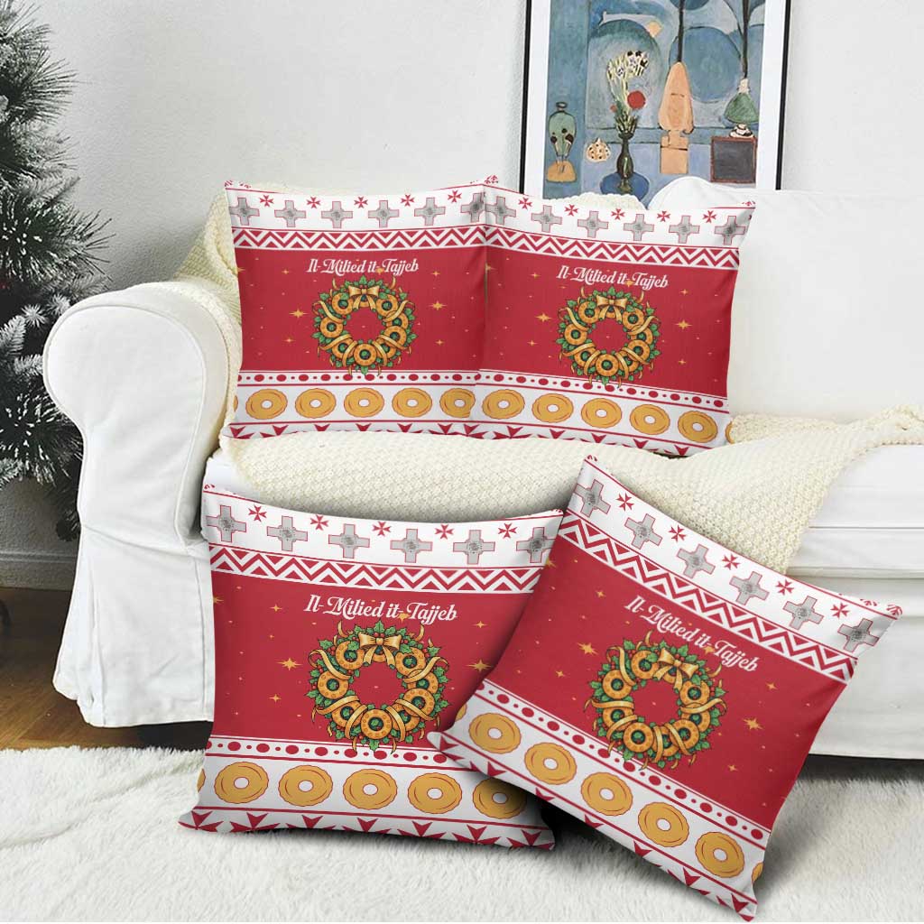 Malta Christmas Pillow Cover Maltese Honey Rings - Wonder Print Shop
