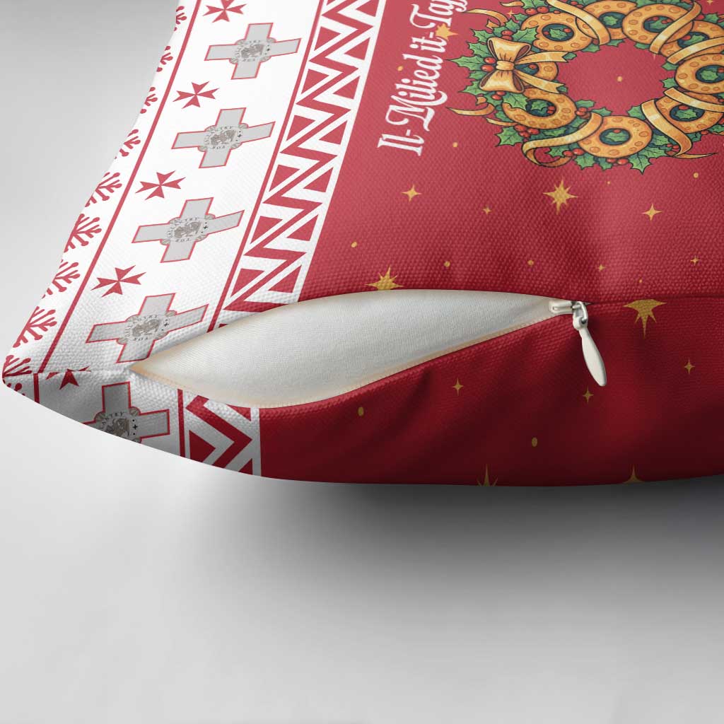 Malta Christmas Pillow Cover Maltese Honey Rings - Wonder Print Shop