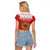 Malta Christmas Raglan Cropped T Shirt Maltese Honey Rings - Wonder Print Shop