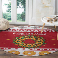 Malta Christmas Round Carpet Maltese Honey Rings - Wonder Print Shop