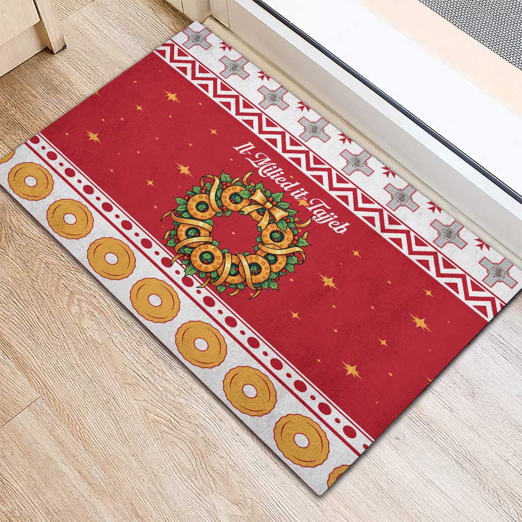 Malta Christmas Rubber Doormat Maltese Honey Rings - Wonder Print Shop
