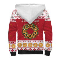 Malta Christmas Sherpa Hoodie Maltese Honey Rings - Wonder Print Shop