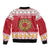 Malta Christmas Sleeve Zip Bomber Jacket Maltese Honey Rings - Wonder Print Shop