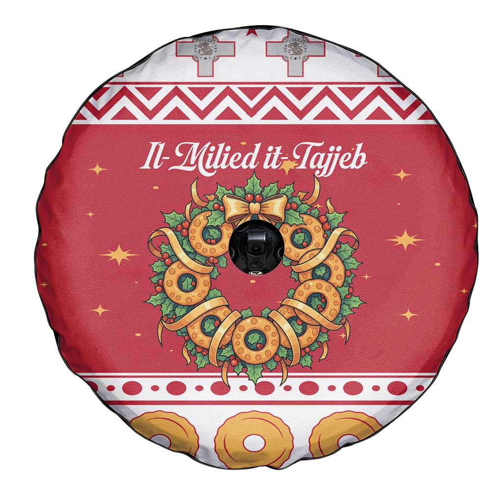 Malta Christmas Spare Tire Cover Maltese Honey Rings - Wonder Print Shop