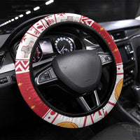 Malta Christmas Steering Wheel Cover Maltese Honey Rings - Wonder Print Shop