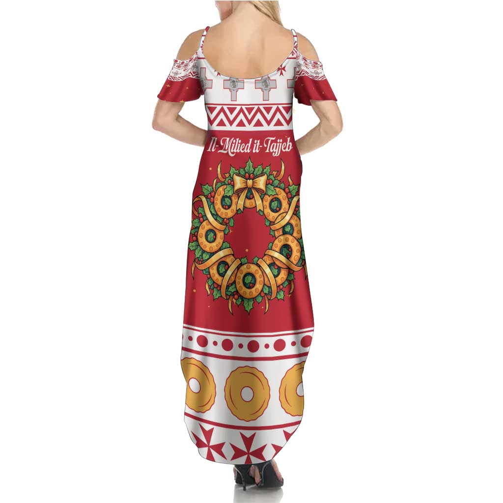 Malta Christmas Summer Maxi Dress Maltese Honey Rings - Wonder Print Shop