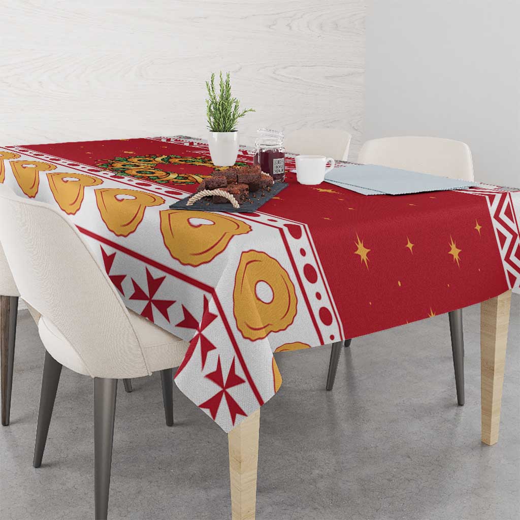 Malta Christmas Tablecloth Maltese Honey Rings - Wonder Print Shop