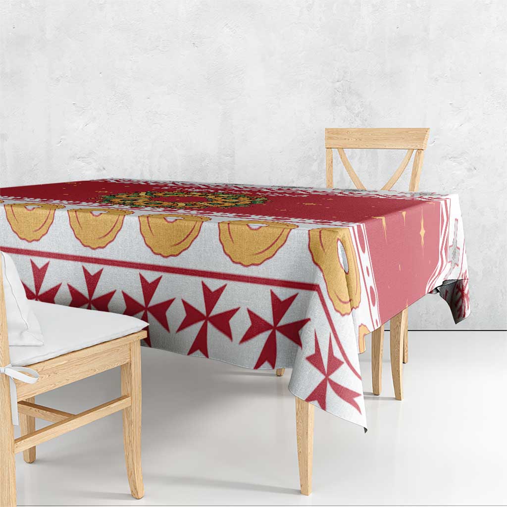 Malta Christmas Tablecloth Maltese Honey Rings - Wonder Print Shop