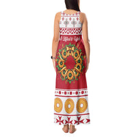 Malta Christmas Tank Maxi Dress Maltese Honey Rings - Wonder Print Shop
