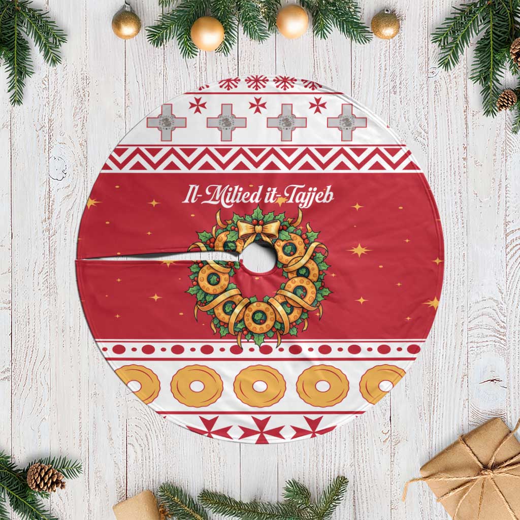 Malta Christmas Tree Skirt Maltese Honey Rings - Wonder Print Shop