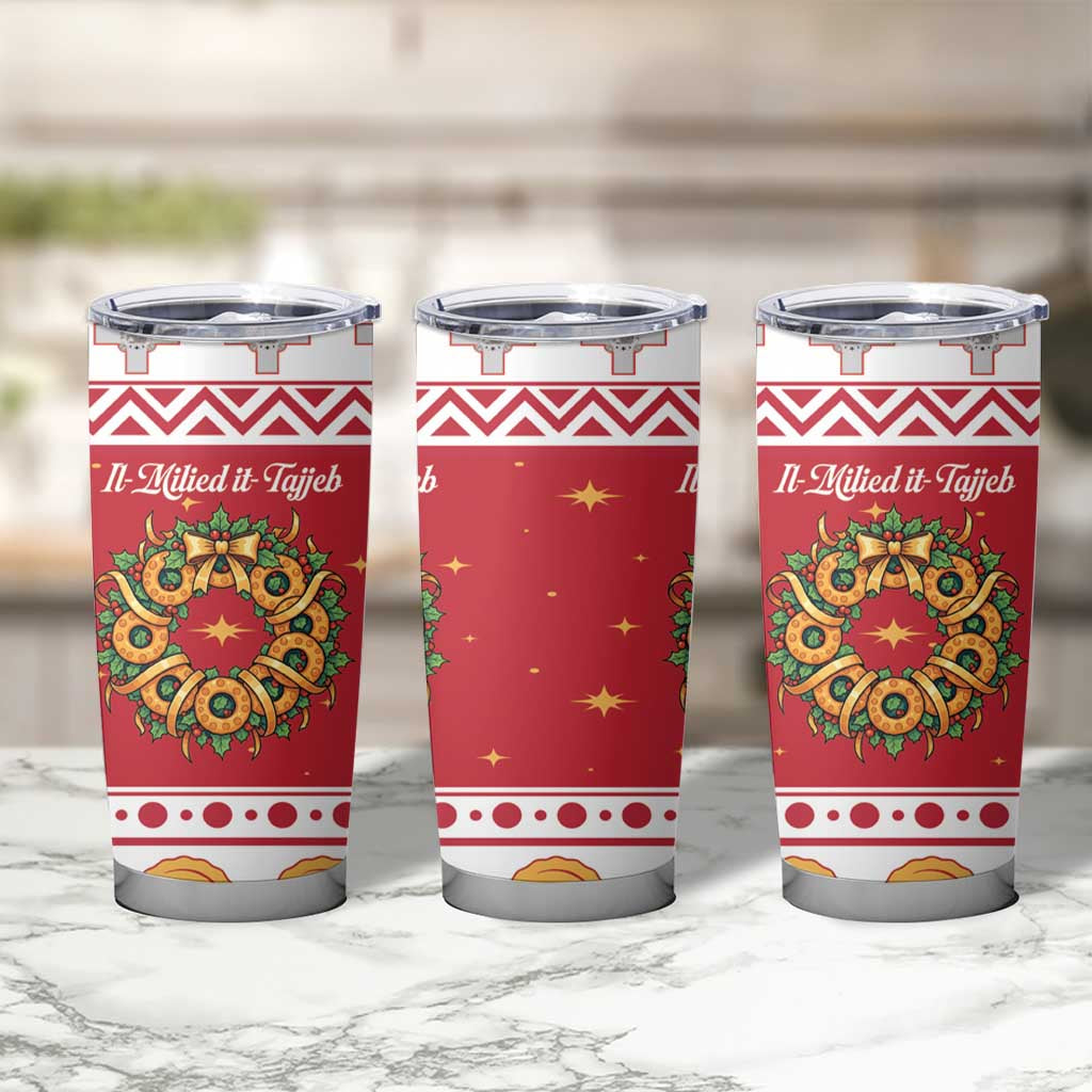 Malta Christmas Tumbler Cup Maltese Honey Rings - Wonder Print Shop