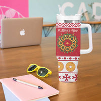 Malta Christmas Tumbler With Handle Maltese Honey Rings - Wonder Print Shop