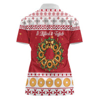 Malta Christmas Women Polo Shirt Maltese Honey Rings - Wonder Print Shop