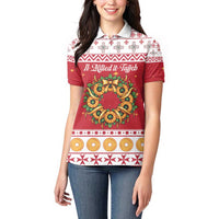 Malta Christmas Women Polo Shirt Maltese Honey Rings - Wonder Print Shop