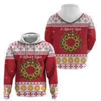 Malta Christmas Zip Hoodie Maltese Honey Rings - Wonder Print Shop