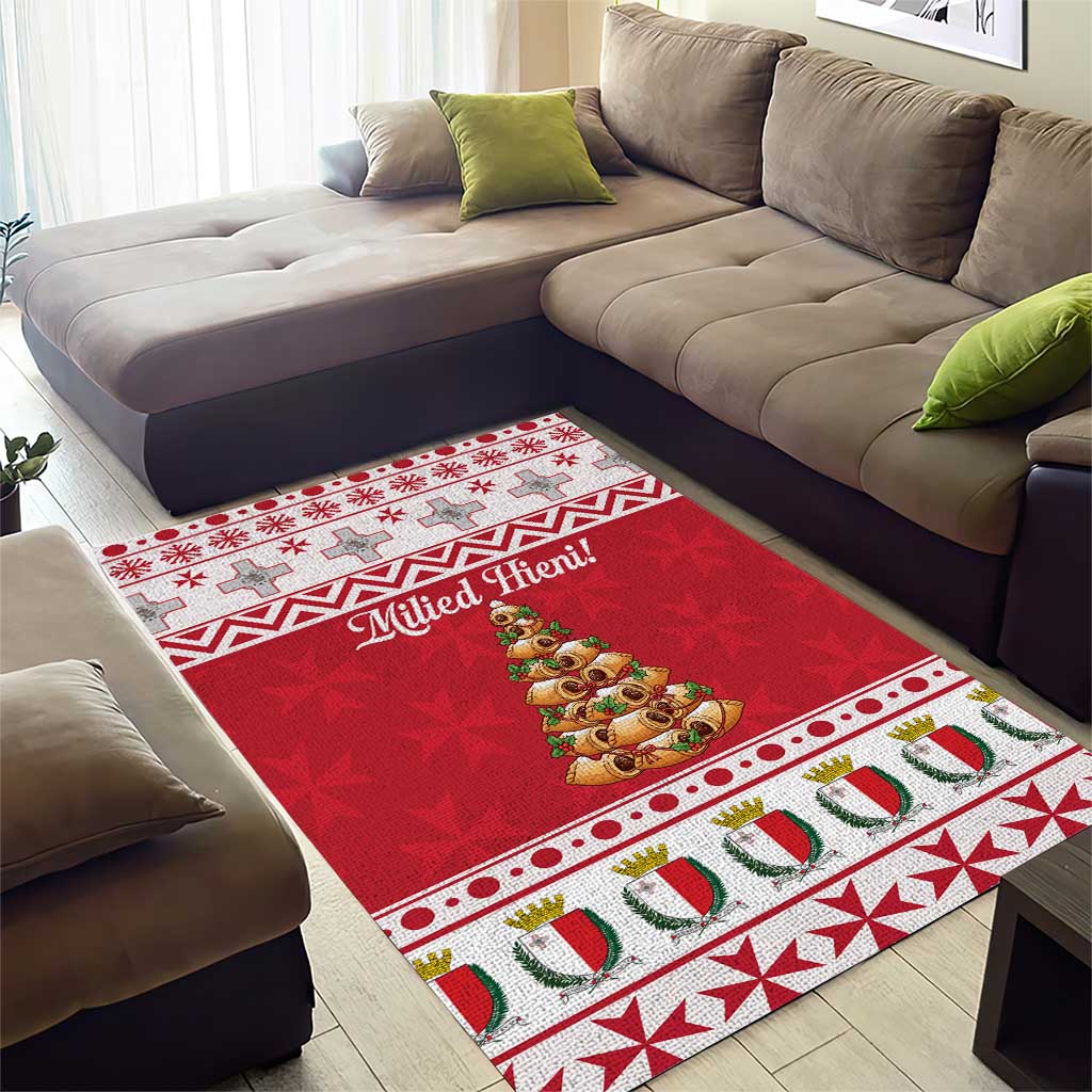 Traditional Maltese Imqaret Pastry Area Rug Malta Imqaret Christmas Tree - Wonder Print Shop