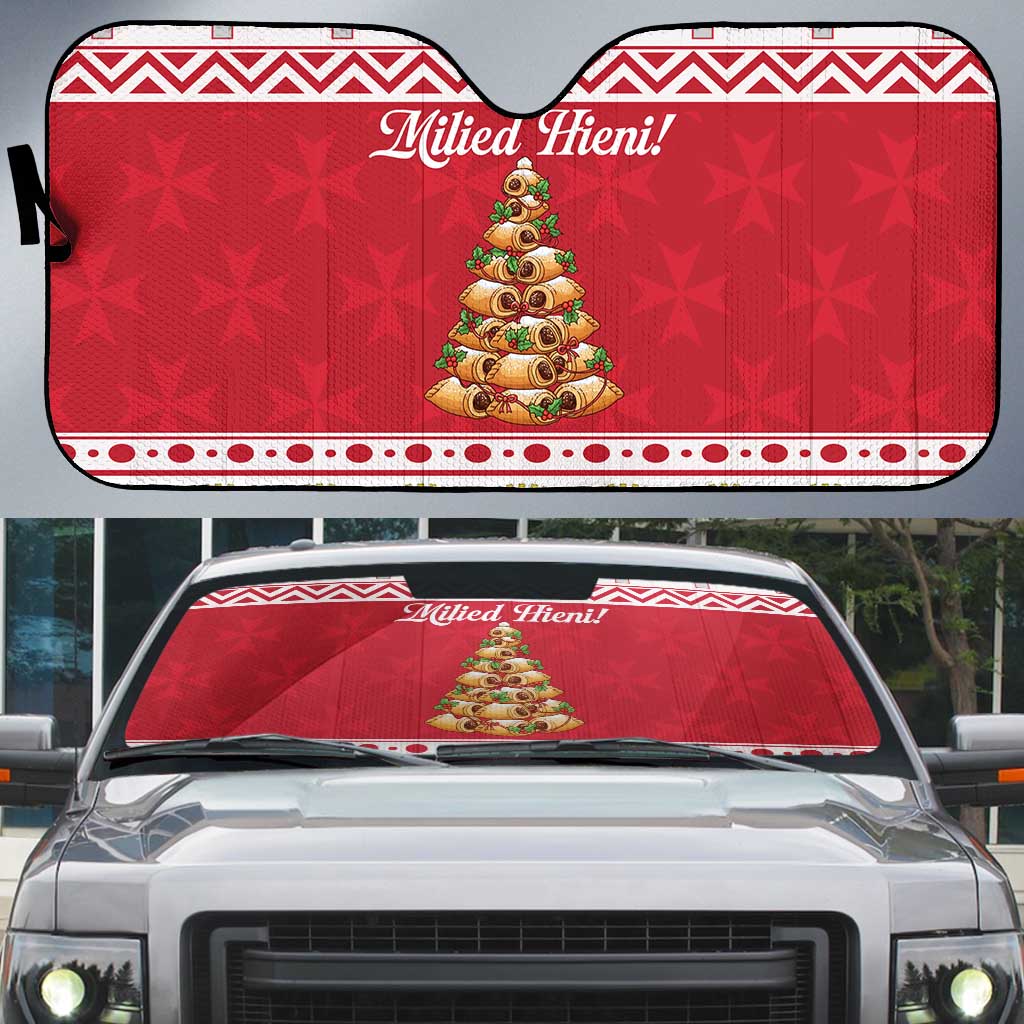 Traditional Maltese Imqaret Pastry Auto Sun Shade Malta Imqaret Christmas Tree - Wonder Print Shop