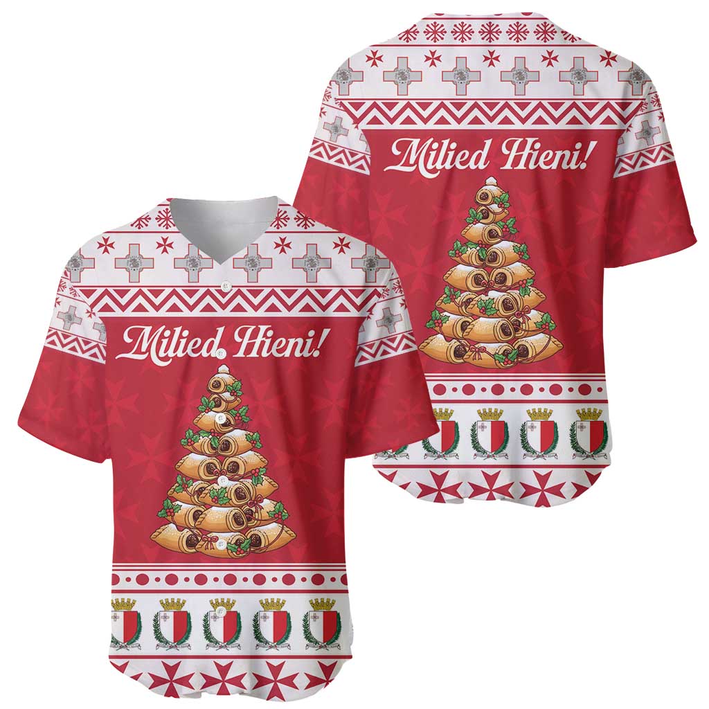 Traditional Maltese Imqaret Pastry Baseball Jersey Malta Imqaret Christmas Tree - Wonder Print Shop