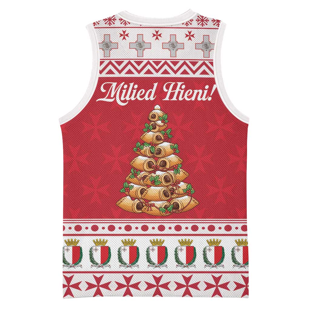 Traditional Maltese Imqaret Pastry Basketball Jersey Malta Imqaret Christmas Tree - Wonder Print Shop
