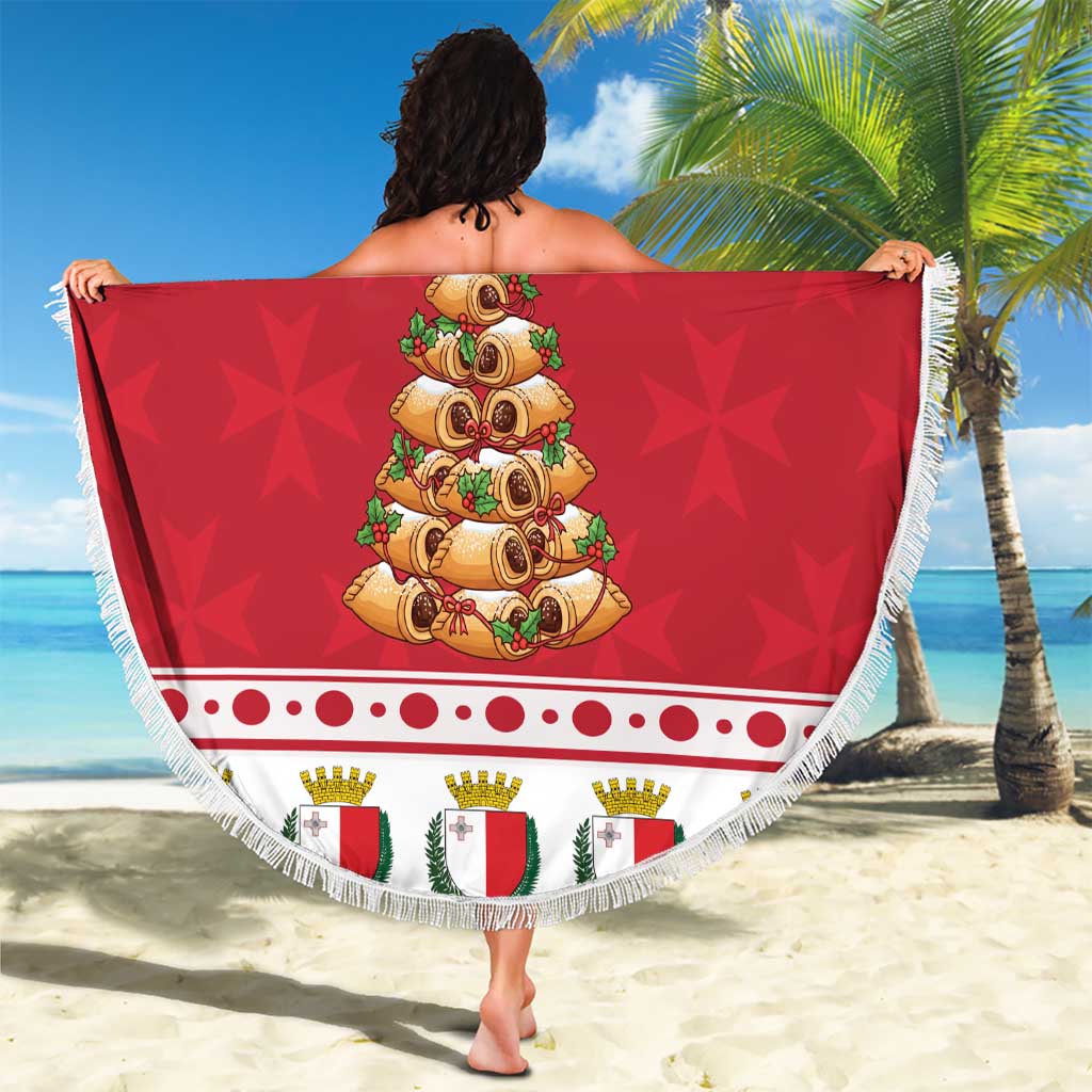 Traditional Maltese Imqaret Pastry Beach Blanket Malta Imqaret Christmas Tree - Wonder Print Shop