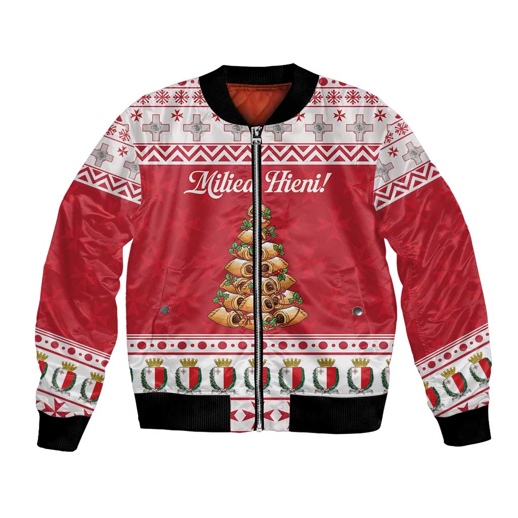 Traditional Maltese Imqaret Pastry Bomber Jacket Malta Imqaret Christmas Tree - Wonder Print Shop
