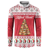 Traditional Maltese Imqaret Pastry Button Sweatshirt Malta Imqaret Christmas Tree - Wonder Print Shop
