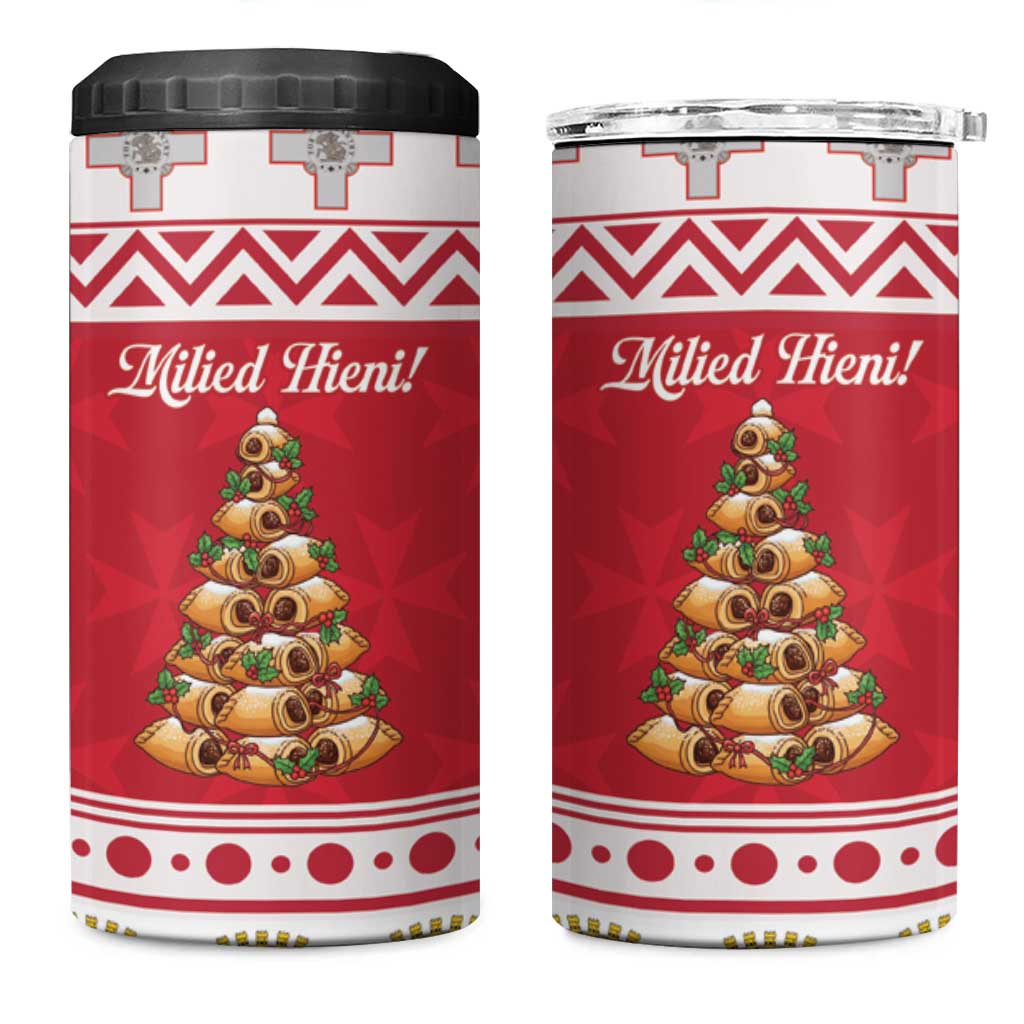 Traditional Maltese Imqaret Pastry 4 in 1 Can Cooler Tumbler Malta Imqaret Christmas Tree - Wonder Print Shop