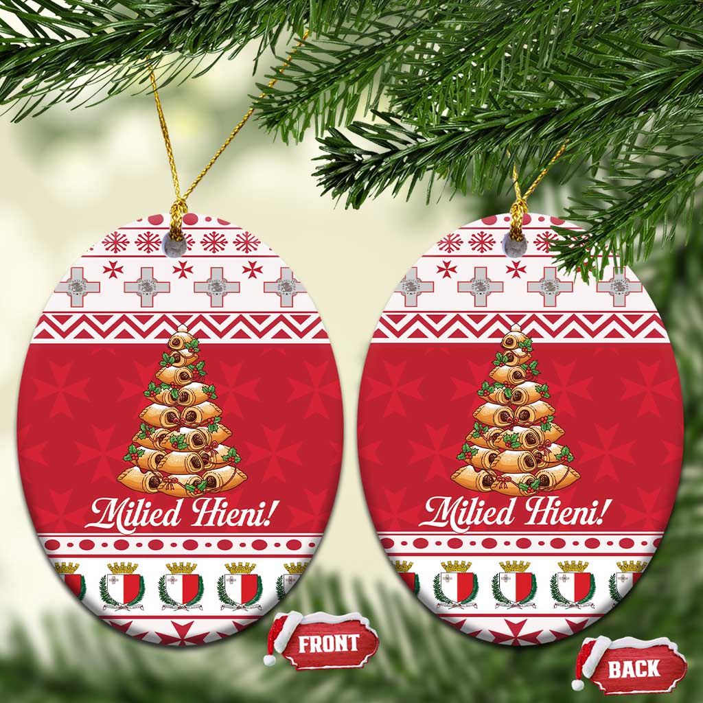 Traditional Maltese Imqaret Pastry Ceramic Ornament Malta Imqaret Christmas Tree - Wonder Print Shop
