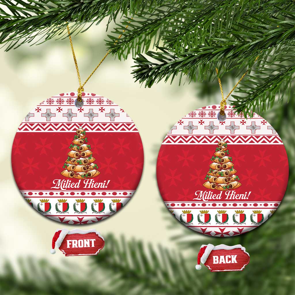 Traditional Maltese Imqaret Pastry Ceramic Ornament Malta Imqaret Christmas Tree - Wonder Print Shop