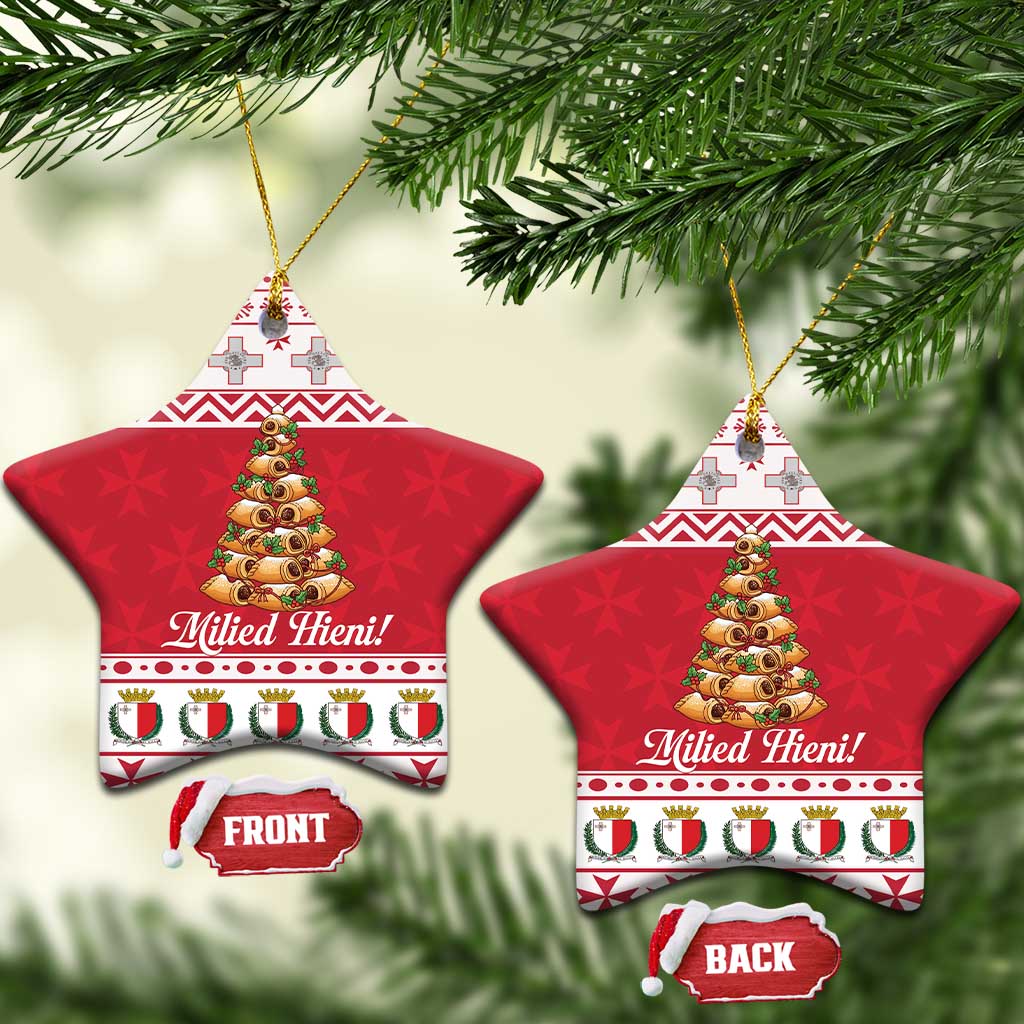 Traditional Maltese Imqaret Pastry Ceramic Ornament Malta Imqaret Christmas Tree - Wonder Print Shop