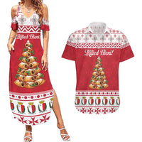 Traditional Maltese Imqaret Pastry Couples Matching Summer Maxi Dress and Hawaiian Shirt Malta Imqaret Christmas Tree - Wonder Print Shop