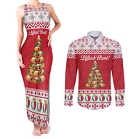 Traditional Maltese Imqaret Pastry Couples Matching Tank Maxi Dress and Long Sleeve Button Shirt Malta Imqaret Christmas Tree - Wonder Print Shop