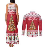 Traditional Maltese Imqaret Pastry Couples Matching Tank Maxi Dress and Long Sleeve Button Shirt Malta Imqaret Christmas Tree - Wonder Print Shop