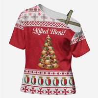 Traditional Maltese Imqaret Pastry Cross Shoulder Shirt Malta Imqaret Christmas Tree - Wonder Print Shop