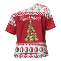 Traditional Maltese Imqaret Pastry Cross Shoulder Shirt Malta Imqaret Christmas Tree - Wonder Print Shop