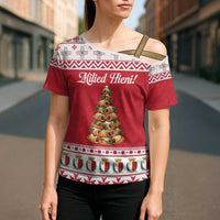 Traditional Maltese Imqaret Pastry Cross Shoulder Shirt Malta Imqaret Christmas Tree - Wonder Print Shop