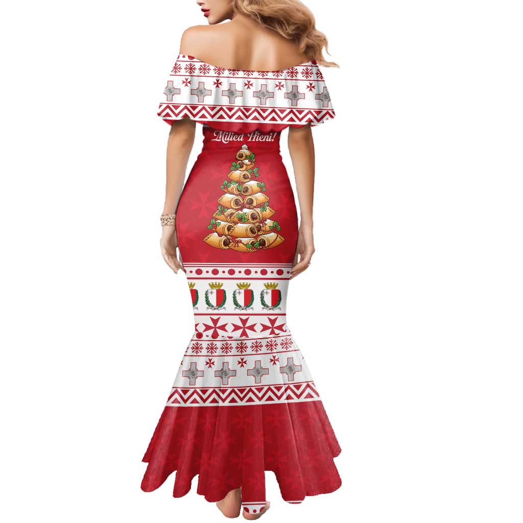 Traditional Maltese Imqaret Pastry Family Matching Mermaid Dress and Hawaiian Shirt Malta Imqaret Christmas Tree - Wonder Print Shop