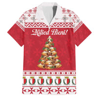 Traditional Maltese Imqaret Pastry Family Matching Off The Shoulder Long Sleeve Dress and Hawaiian Shirt Malta Imqaret Christmas Tree - Wonder Print Shop