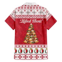 Traditional Maltese Imqaret Pastry Family Matching Off The Shoulder Long Sleeve Dress and Hawaiian Shirt Malta Imqaret Christmas Tree - Wonder Print Shop