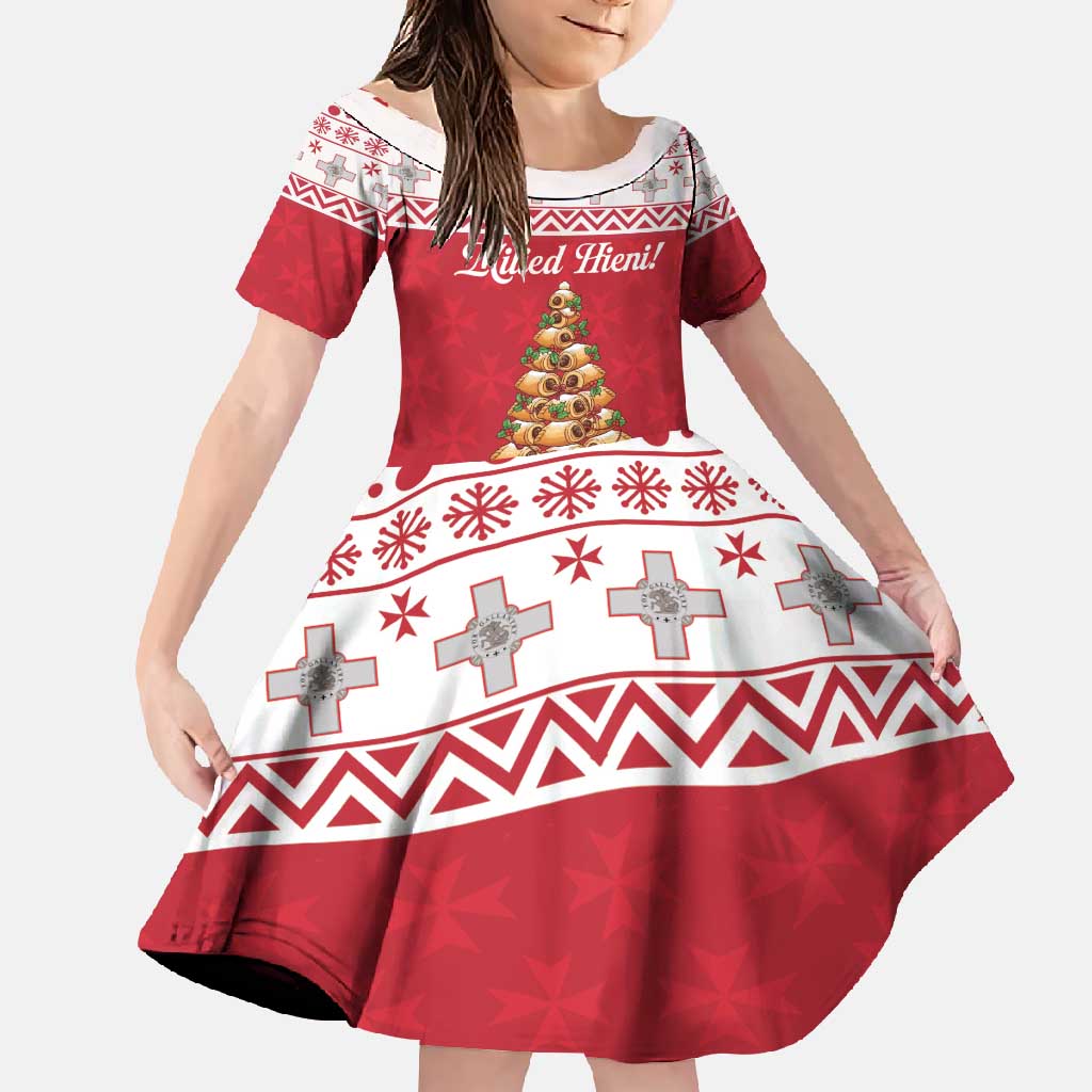 Traditional Maltese Imqaret Pastry Family Matching Off Shoulder Maxi Dress and Hawaiian Shirt Malta Imqaret Christmas Tree - Wonder Print Shop