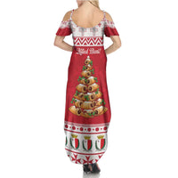 Traditional Maltese Imqaret Pastry Family Matching Summer Maxi Dress and Hawaiian Shirt Malta Imqaret Christmas Tree - Wonder Print Shop