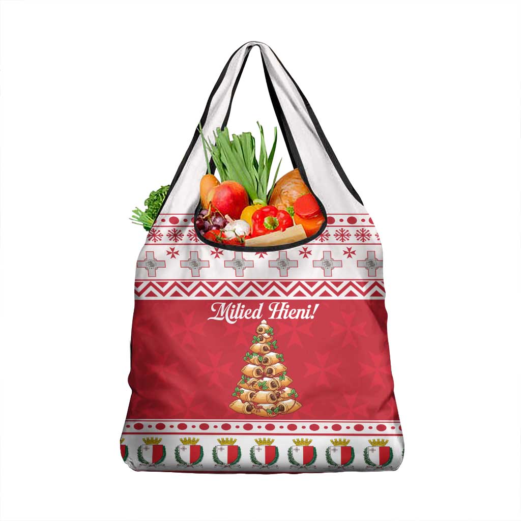 Traditional Maltese Imqaret Pastry Grocery Bag Malta Imqaret Christmas Tree - Wonder Print Shop