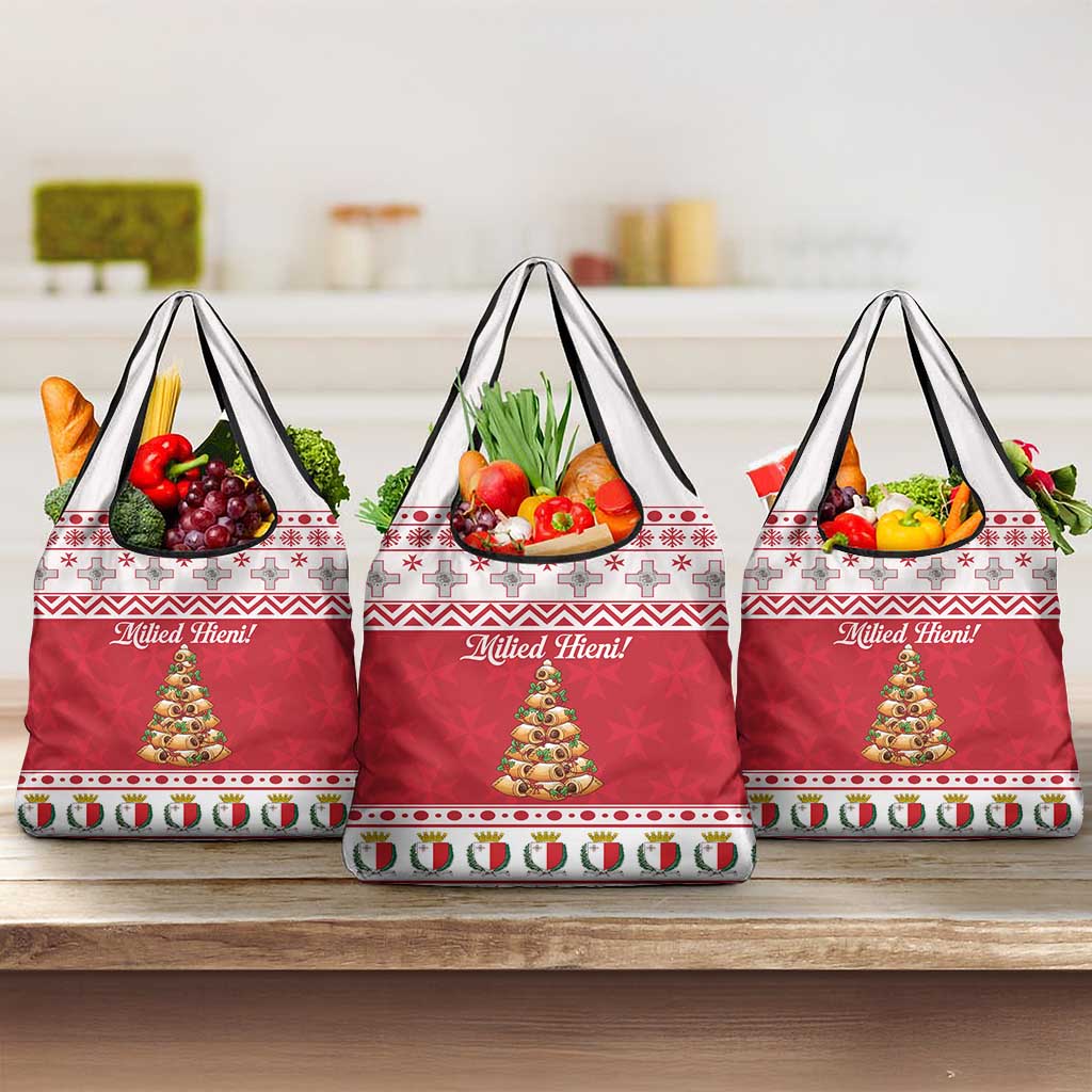 Traditional Maltese Imqaret Pastry Grocery Bag Malta Imqaret Christmas Tree - Wonder Print Shop
