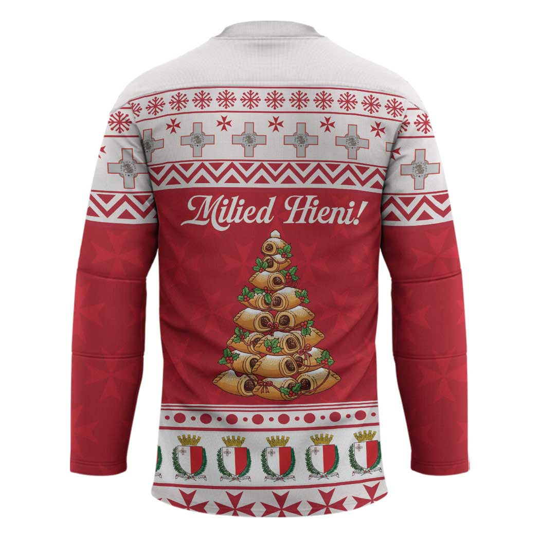 Traditional Maltese Imqaret Pastry Hockey Jersey Malta Imqaret Christmas Tree - Wonder Print Shop