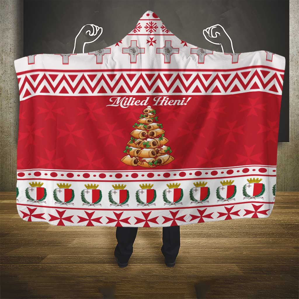 Traditional Maltese Imqaret Pastry Hooded Blanket Malta Imqaret Christmas Tree - Wonder Print Shop