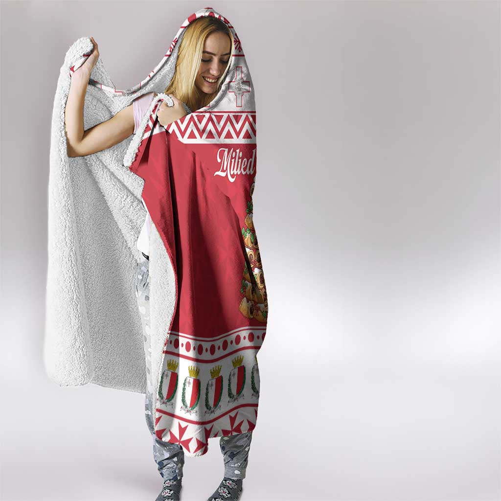 Traditional Maltese Imqaret Pastry Hooded Blanket Malta Imqaret Christmas Tree - Wonder Print Shop