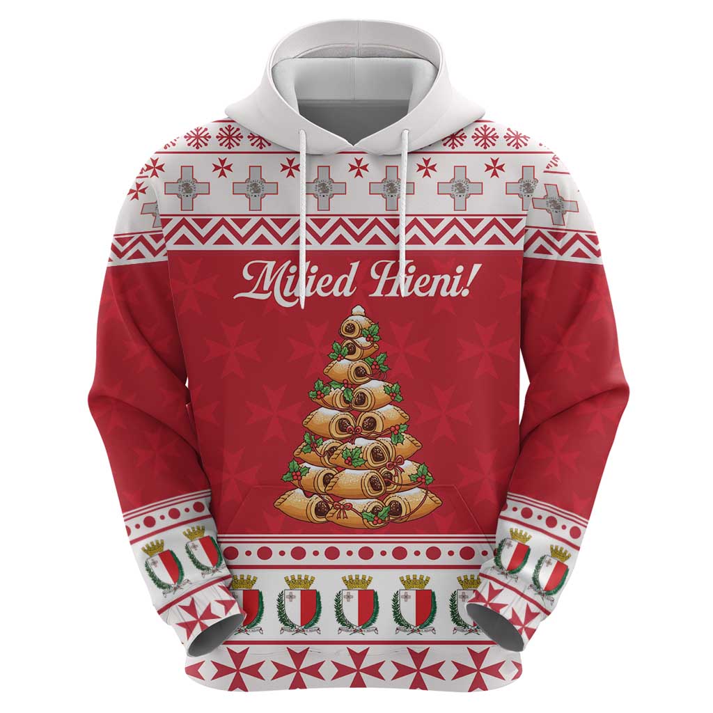 Traditional Maltese Imqaret Pastry Hoodie Malta Imqaret Christmas Tree - Wonder Print Shop
